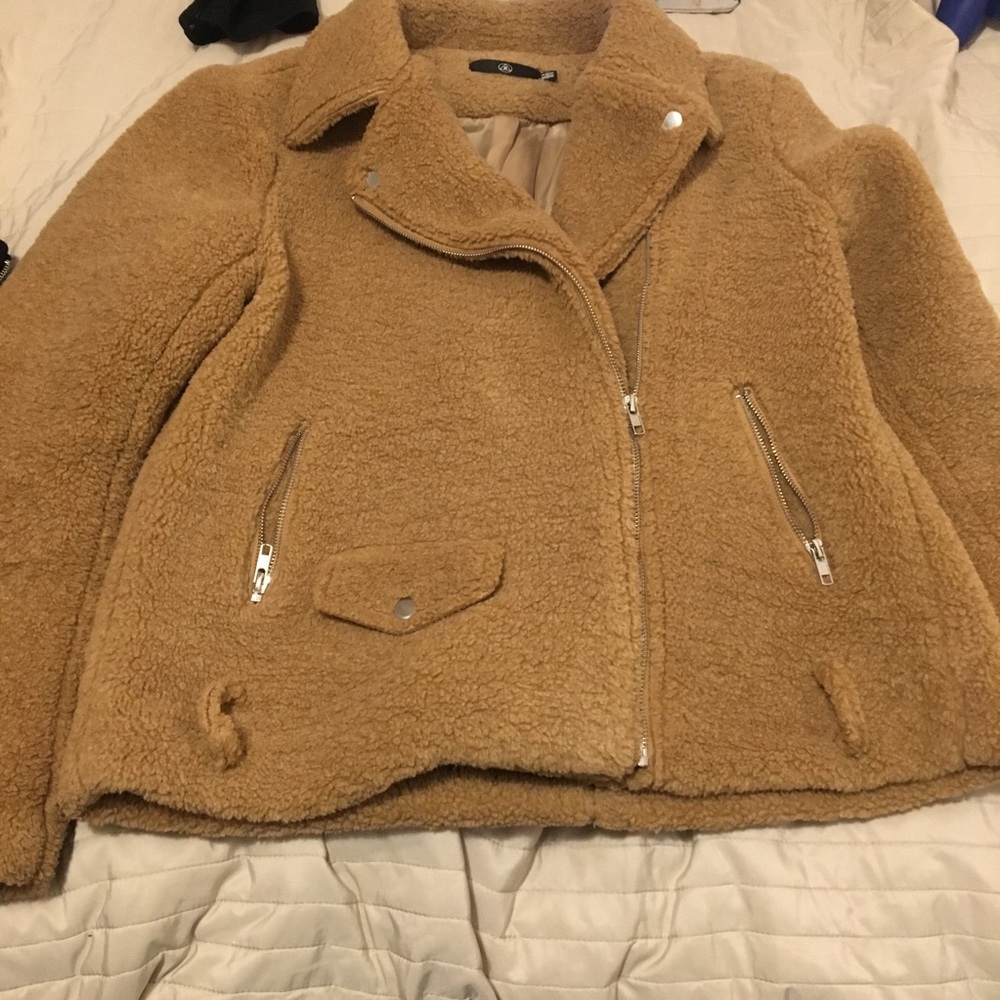Miss guided teddy moto jacket
